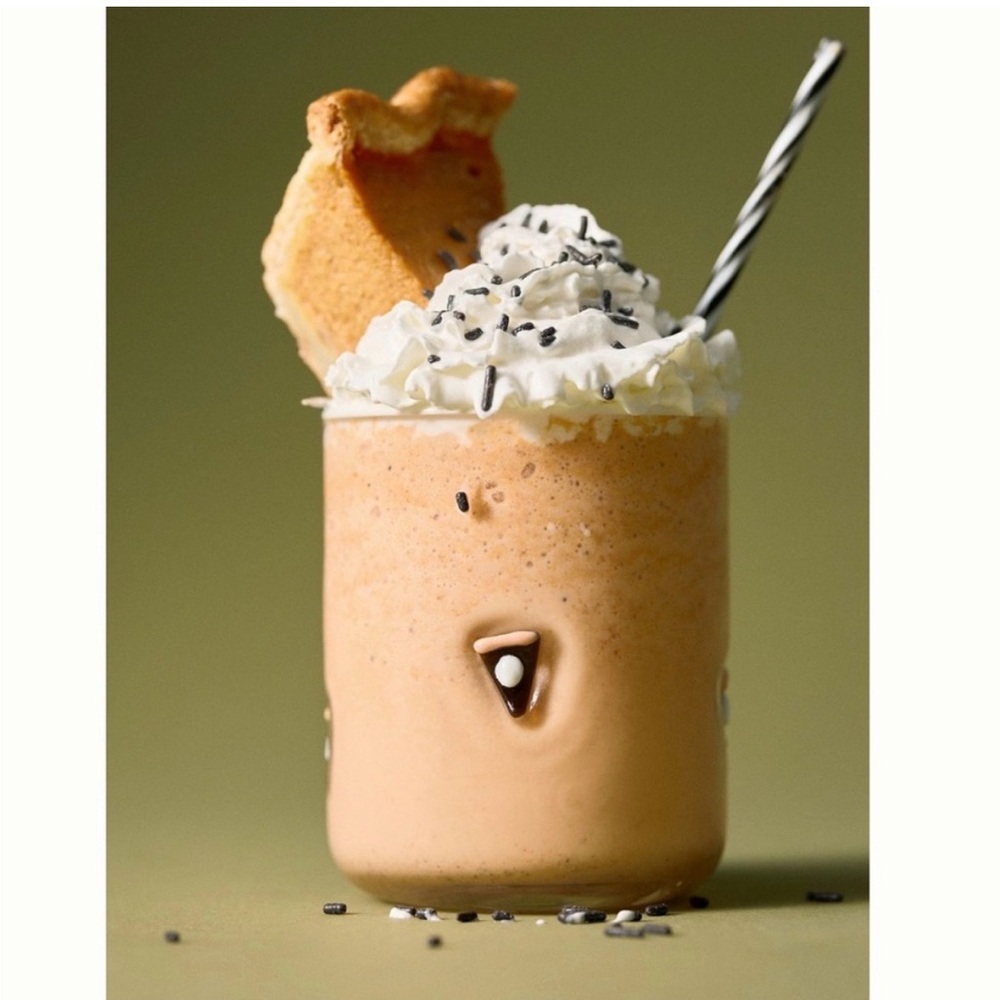 Whipped Cream Anthropologie Icon Juice Glass Pumpkin Pie NWT